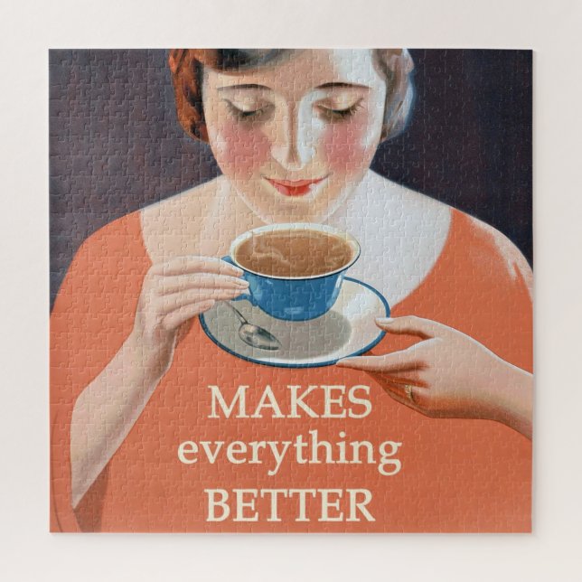 Vintage Teewerbung - Besser Puzzle (Vertikal)