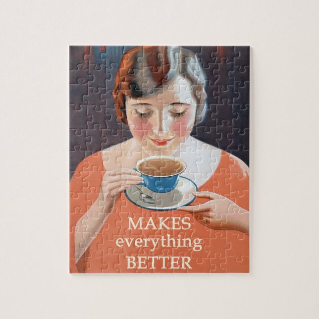 Vintage Teewerbung - Besser Puzzle (Vertikal)