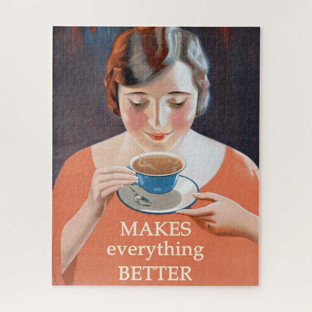 Vintage Teewerbung - Besser Puzzle (Vertikal)