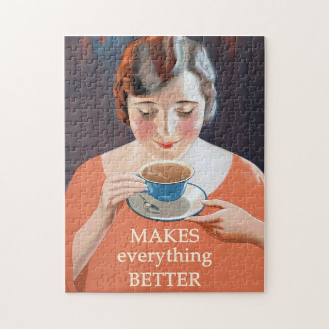 Vintage Teewerbung - Besser Puzzle (Vertikal)