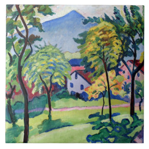 Vintage Tegernsee Landschaft August Macke Fliese
