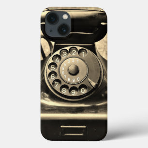 Vintage Telefon Schwarz Sepia Foto Case-Mate iPhone Hülle