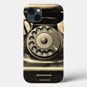 Vintage Telefon Wählscheibe schwarz und Sepia iPho Case-Mate iPhone Hülle