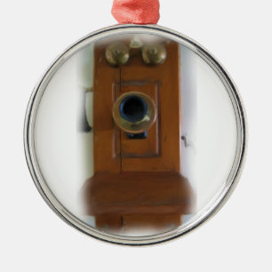 Vintage Telefonanlage Silbernes Ornament