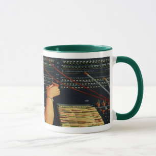 Vintage-Telefonvermittlung Tasse