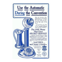 Vintage Telefonwerbung von Illinois