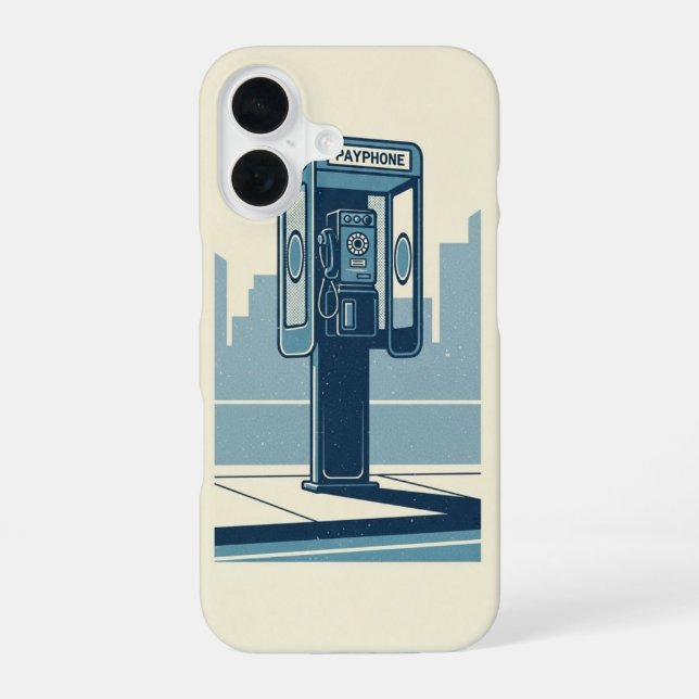 Vintage Telefonzelle iPhone 16 Hülle (Rückseite)