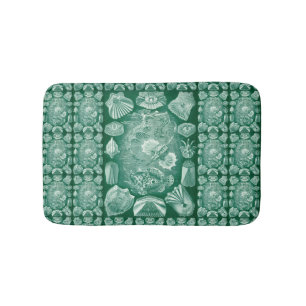 Vintage Teleostei-Muscheln und Fische von Ernst Ha Badematte