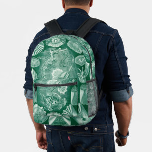 Vintage Teleostei-Schalen und Fische von Ernst Hae Bedruckter Rucksack