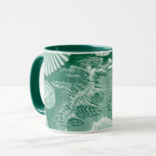 Vintage Teleostei-Schalen und Fische von Ernst Hae Tasse