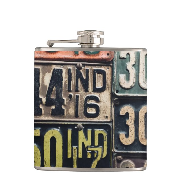 Vintage Teller Flachmann (Vorderseite)