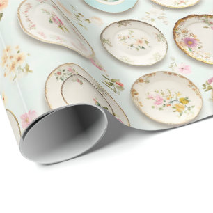 Vintage Teller Geschenkpapier