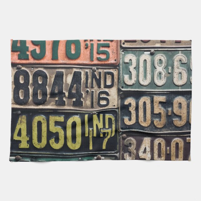 Vintage Teller Geschirrtuch (Horizontal)