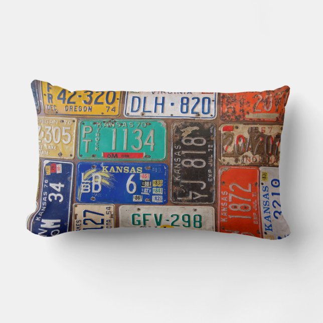 Vintage Teller Lendenkissen (Vorderseite)