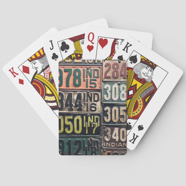 Vintage Teller Spielkarten (Rückseite)