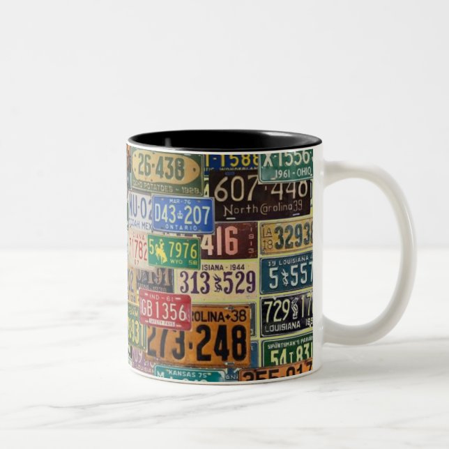 Vintage Teller Zweifarbige Tasse (Rechts)