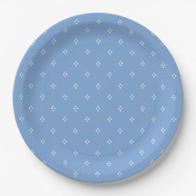 Vintage Tellerplatte mit blauen Punkten