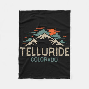 Vintage Telluride Colorado Retro Berg  Fleecedecke