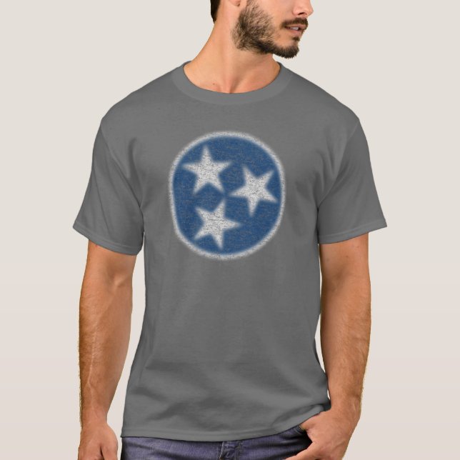Vintage Tennessee-Flagge T-Shirt (Vorderseite)