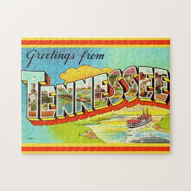Vintage Tennessee Greeting Postcard 11x14 Puzzle (Horizontal)