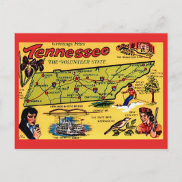 Vintage Tennessee-Karte als Postkarte