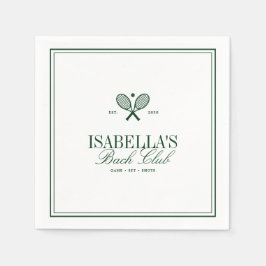 Vintage Tennis Country Club Bachelorette Serviette