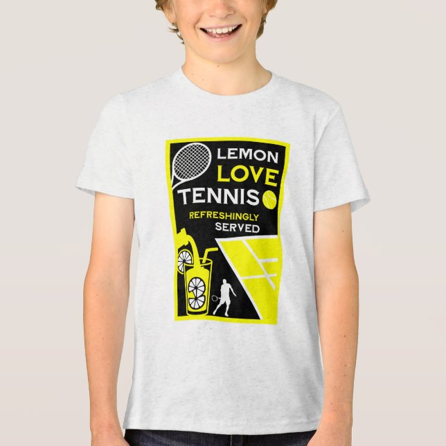 Vintage-Tennis-Limonade Tri-Blend Shirt (Vorderseite)