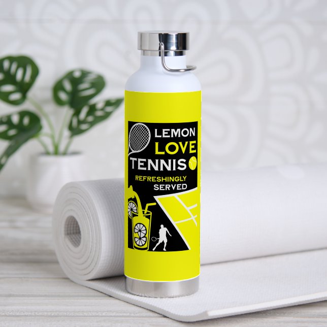 Vintage-Tennis-Limonade Trinkflasche (Yoga (gedreht))