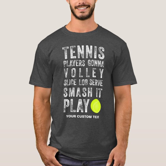 Vintage Tennis-Spieler, die gehen, coole T-Shirt (Vorderseite)