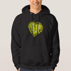 Vintage-Tennisball-Herz-Tennis-Jungen-Mädchen-Kind Hoodie