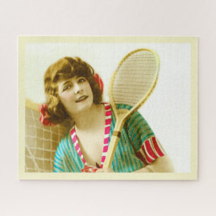 Vintage Tennisdame Puzzle