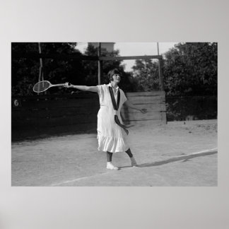Vintage Tennisform und Mode der 1920er Jahre Poster
