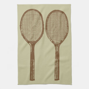Vintage Tennisschläger Handtuch