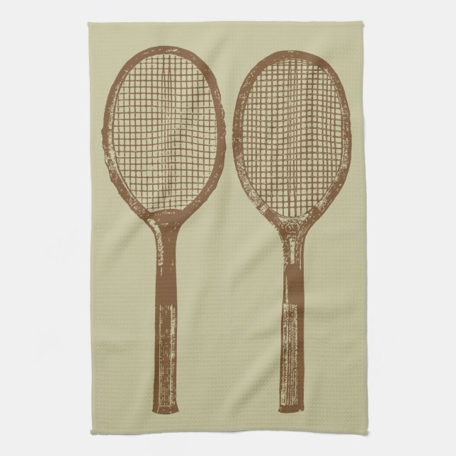 Vintage Tennisschläger Handtuch (Vertikal)