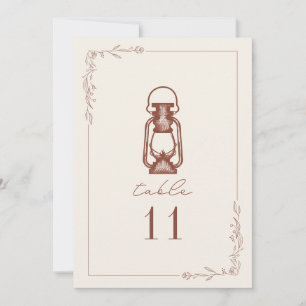 Vintage Terracotta Lantern Hochzeit Tischnummer