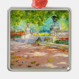 Vintage Terrasse, Park mit Aussicht (1887) zeichne Ornament Aus Metall