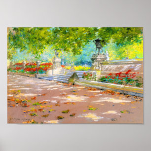 Vintage Terrasse, Park mit Aussicht (1887) zeichne Poster