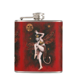 Vintage Teufel-Dame Flask Flachmann