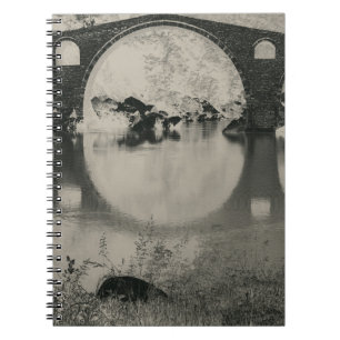 Vintage Teufelsbrücke-Skizzengrafik Notizblock