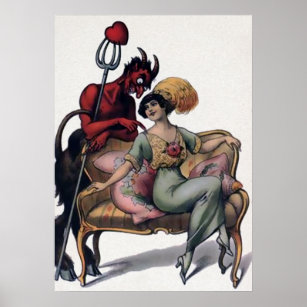 Vintage Teufelskunst Poster
