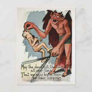 Vintage Teufelszehen Postkarte