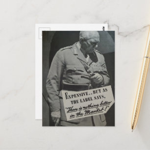 Vintage teurer Mann Collage Postkarte