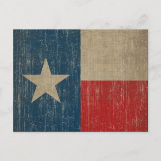 Vintage Texas-Flagge Postkarte