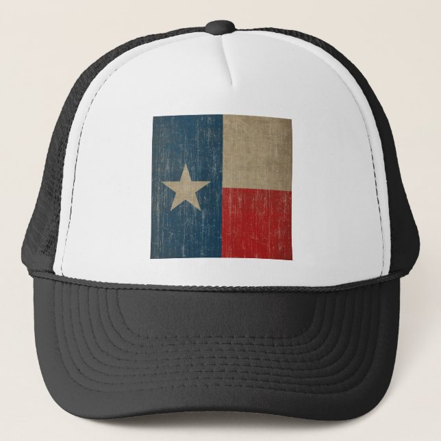 Vintage Texas-Flagge Truckerkappe (Vorderseite)