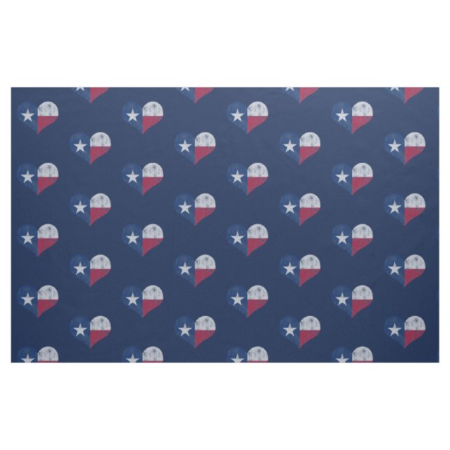 Vintage Texas-Flaggen-Herzen Stoff (Fat Quarter (45,7 x 55,9 cm))