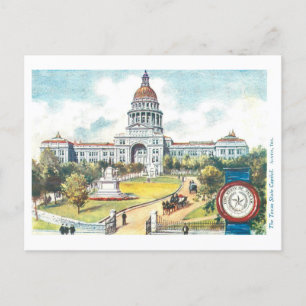Vintage Texas Hauptstadt mit Siegel Postkarte