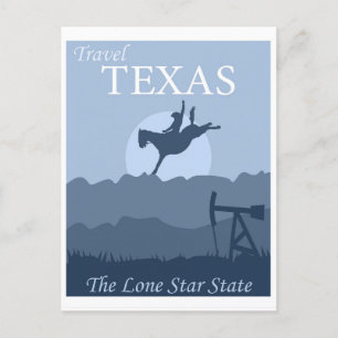 Vintage Texas Lone Star State Retro-Reise Postkarte