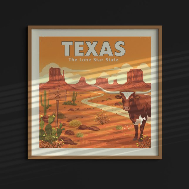 Vintage Texas Poster (Von Creator hochgeladen)