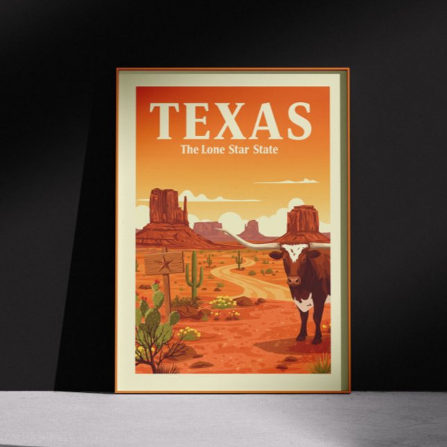 Vintage Texas Poster (Von Creator hochgeladen)