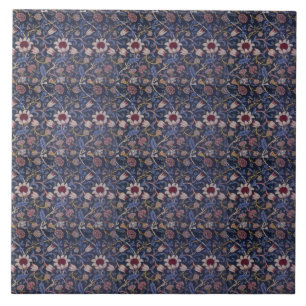 Vintage-Textildesign Evenlode von William Morris Fliese